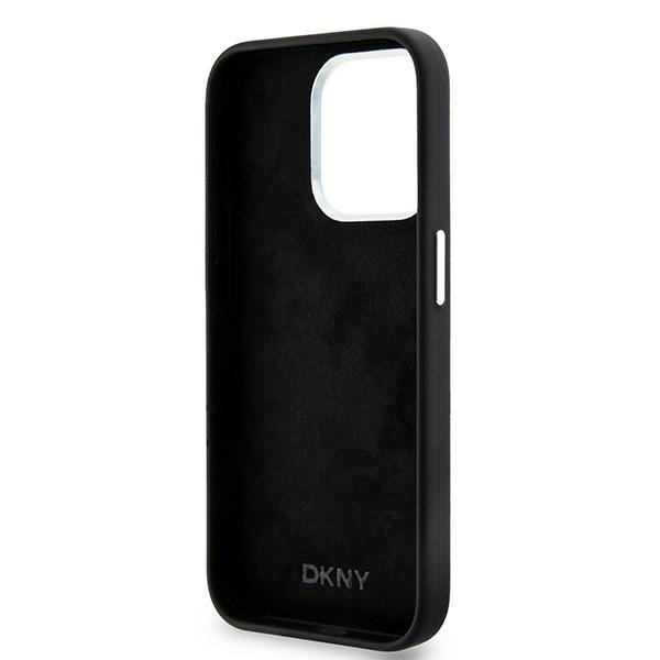 iPhone 15 Pro MagSafe Silikon Hülle Case Metal Logo (DKHMP15LSMCHLK) - Schwarz