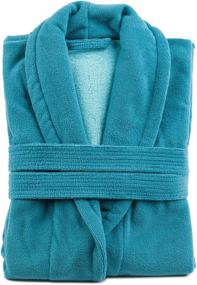 Gözze Unisex-Bademantel »Turin, ideal für Sauna & Spa, Hotelbademantel, Morgenmantel«, 1 Stk. für Damen & Herren, mit Gürtel und zwei aufgesetzten Taschen, lang