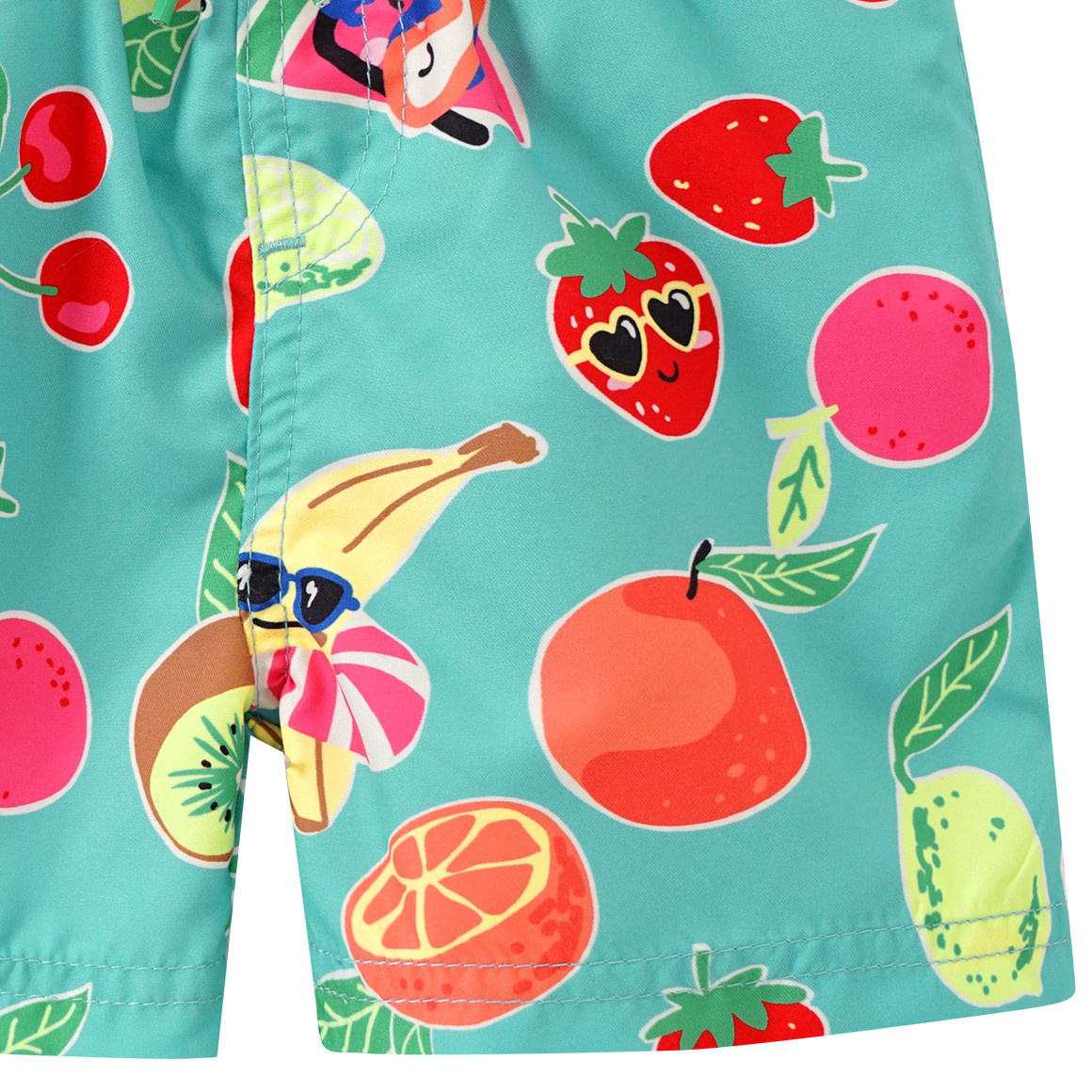 Famy Baby Badeshorts mit Allover-Print helltürkis