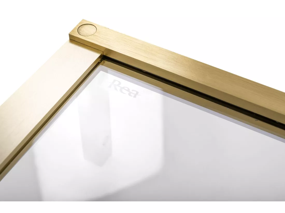 Cabine De Douche Rea Hugo Double 80X100 Brush Gold