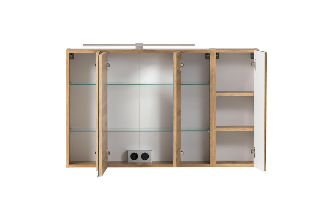 Badkombination GENT weiß/braun 105cm