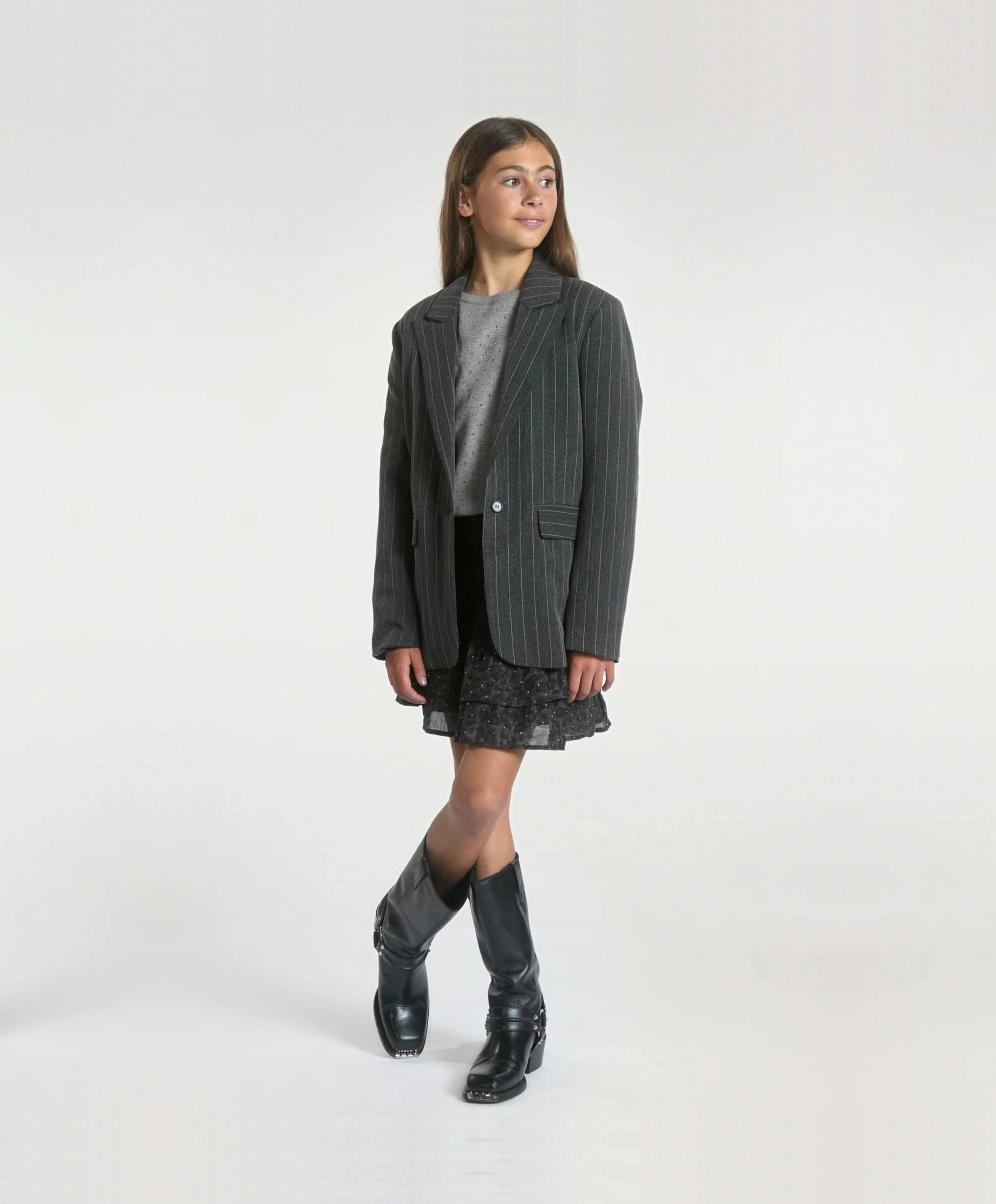 Aaiko Girls Meisjes blazer grijs
