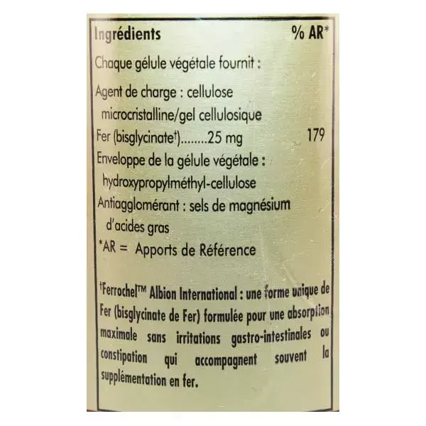 Solgar Gentle Iron 90 Cápsulas Vegetais
