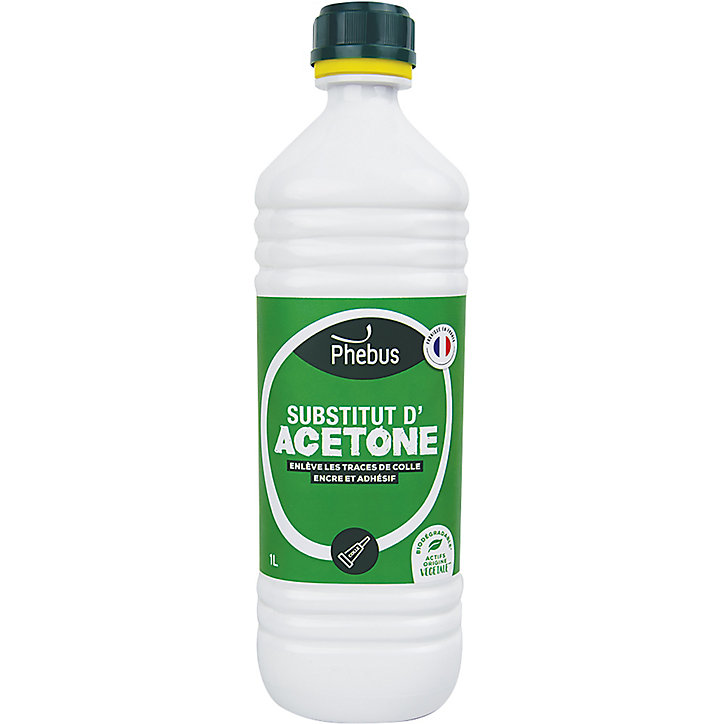 Substitut acétone enlève les traces de colle, encre et adhésif Phebus 1L