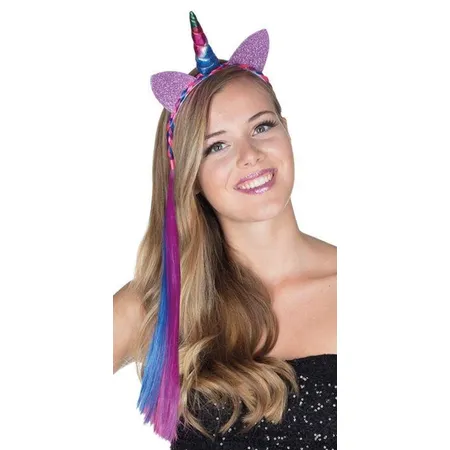 Mottoland Glitzer Einhorn Haarreif Lila
