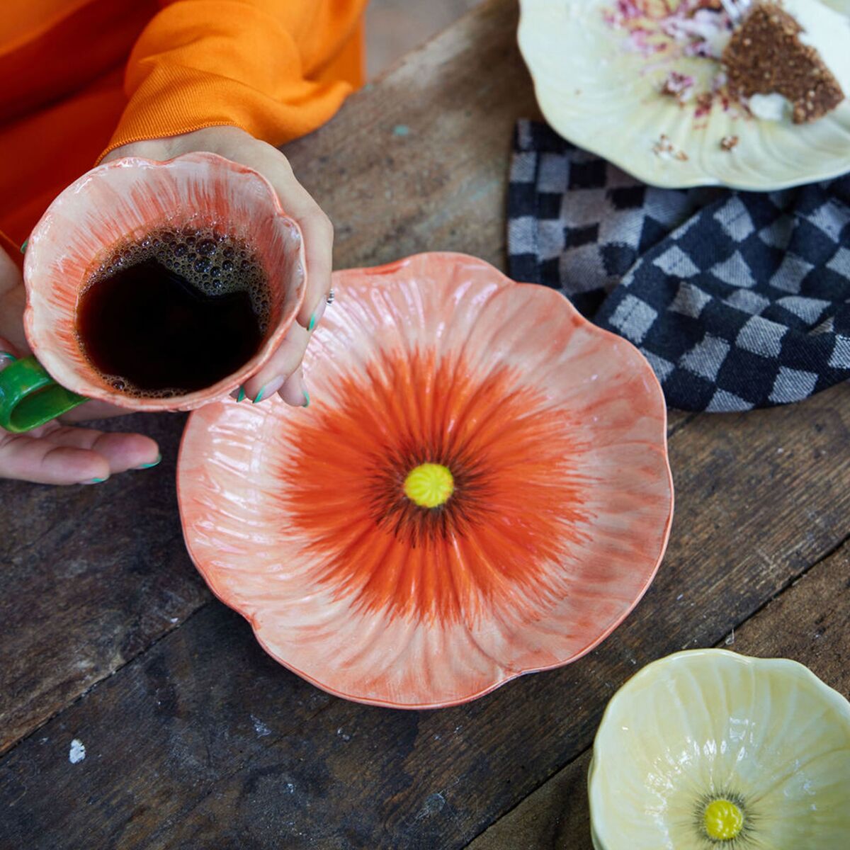 Poppy tallerken 21 cm, rød