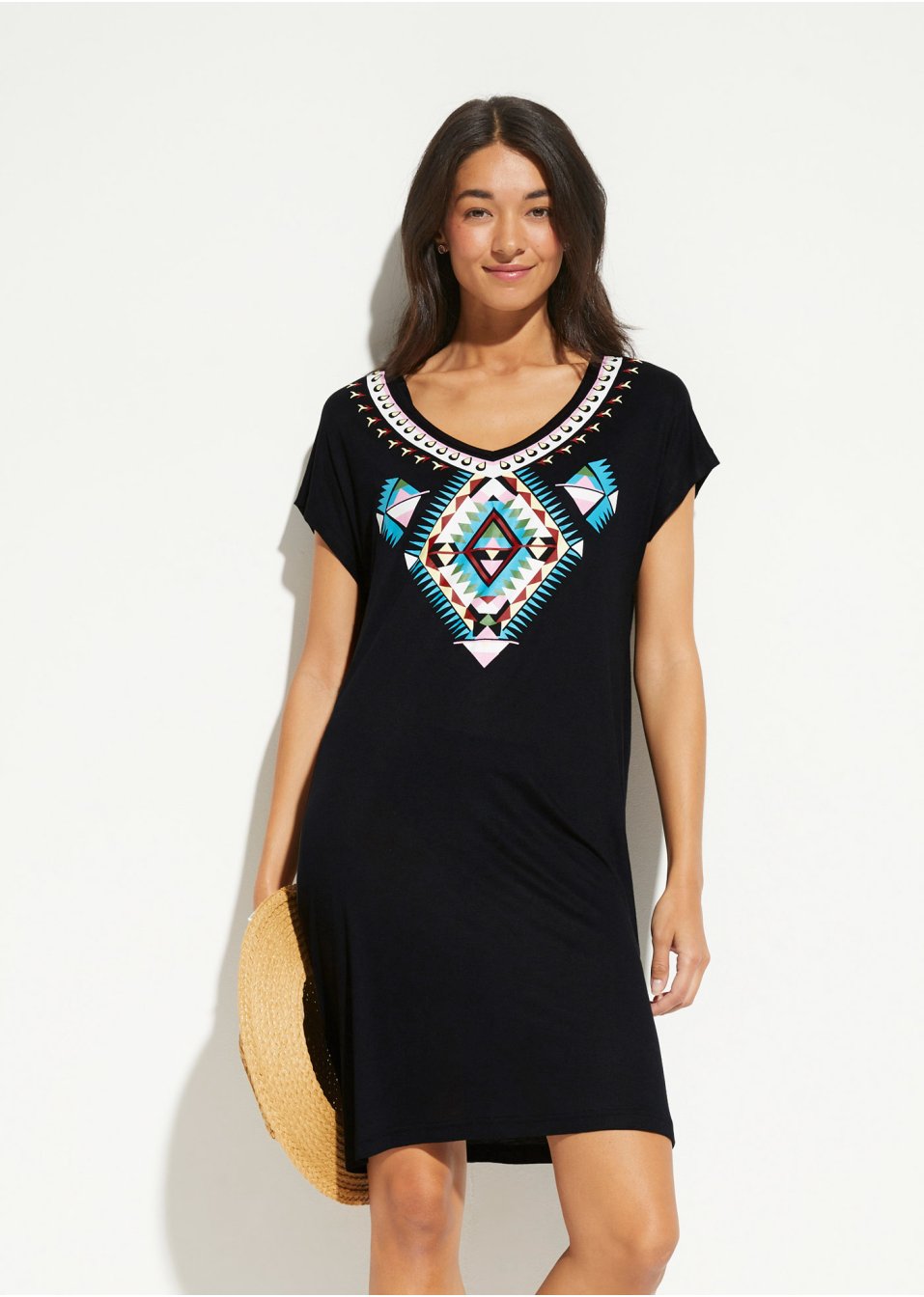 Robe-tunique de plage en viscose