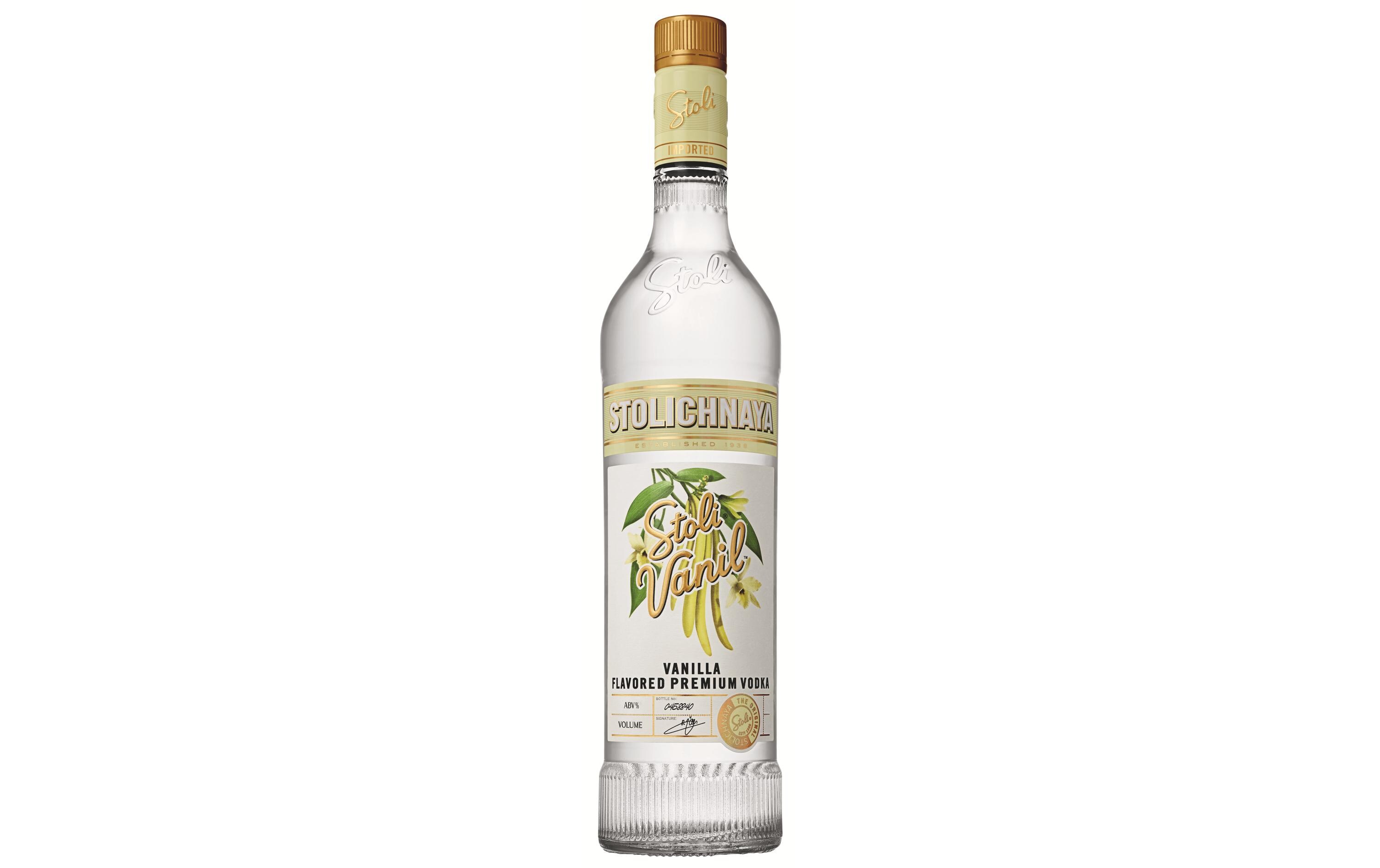 Stoli Vanil Vodka 0.7 lHochprozentige Getreide-Spirituose mit Vanillearoma