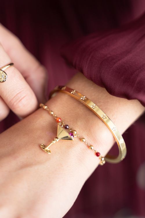 Starry armband met gekleurde kraaltjes & cocktail