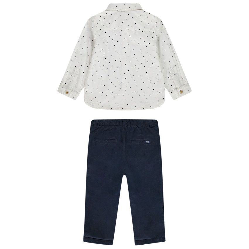 Ensemble 2 pièces avec nœud papillon pour bébé garçon - Bleu marine