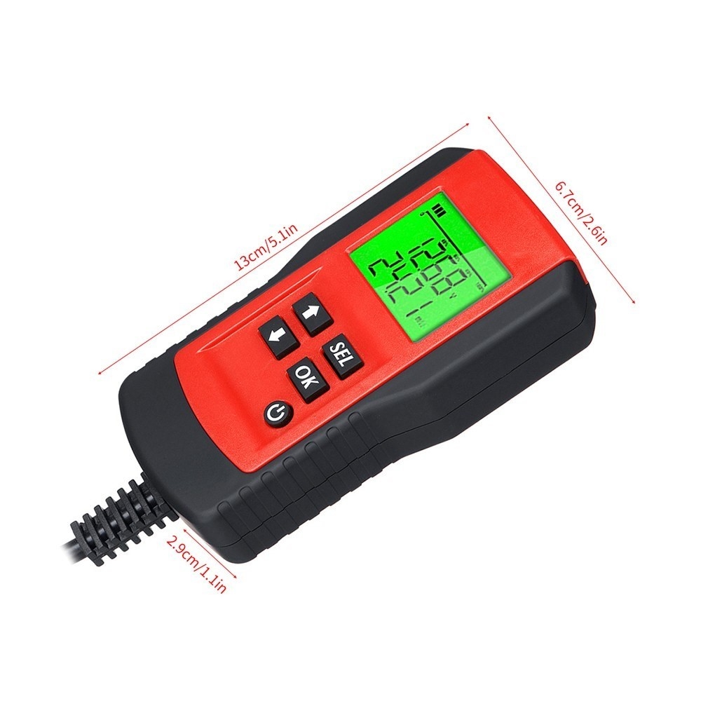 Auto Tiefzyklus Batterietester KFZ Spannungswiderstand Prüfgerät mit LED Display CCA 100-9999