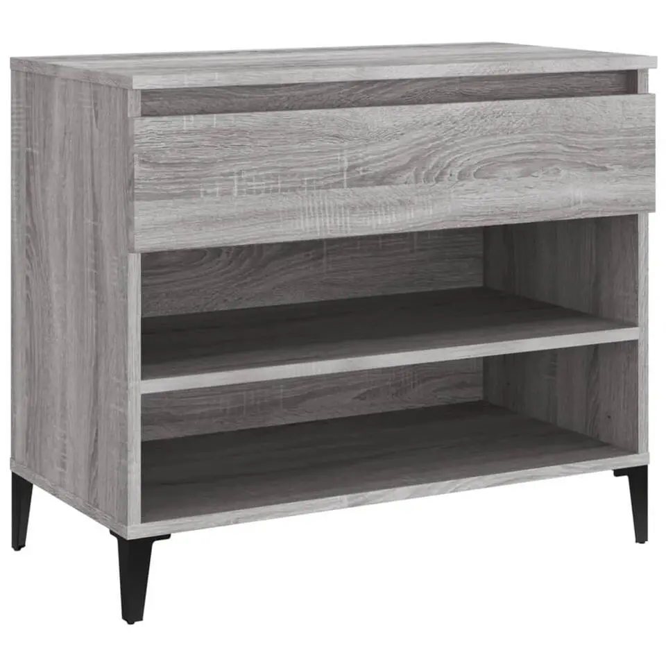 vidaXL - Schoenenrek - Grijs - Bewerkt hout