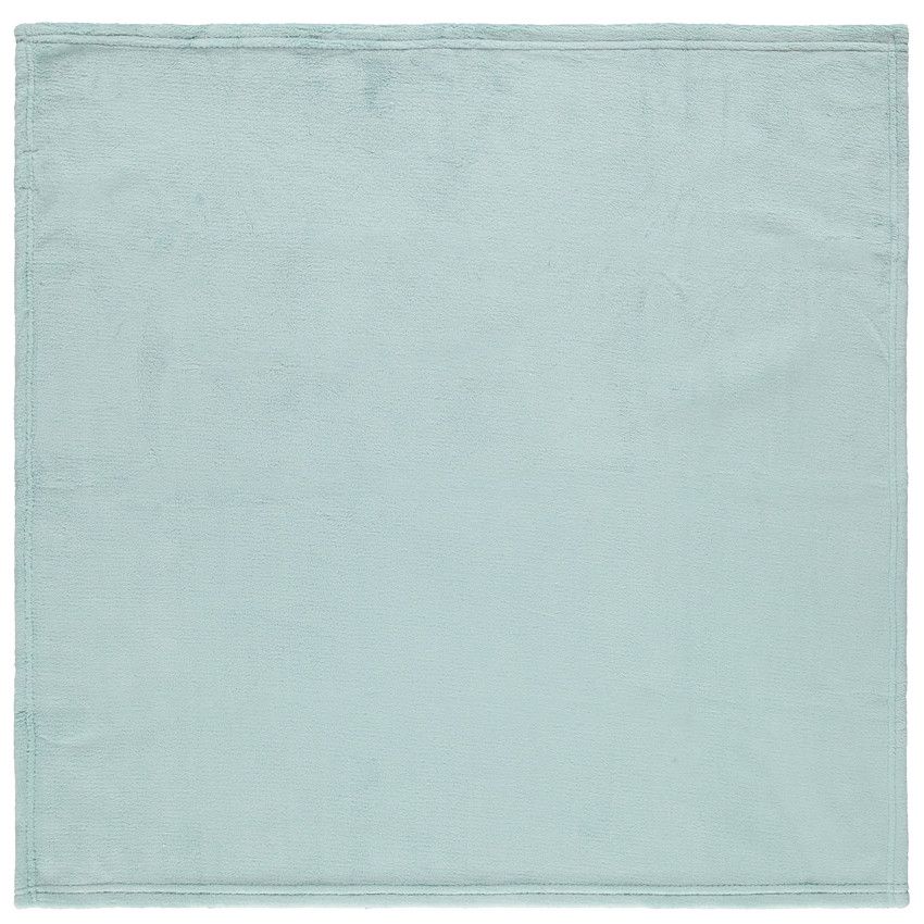 Couverture en sherpa unie 75x75 cm - Bleu