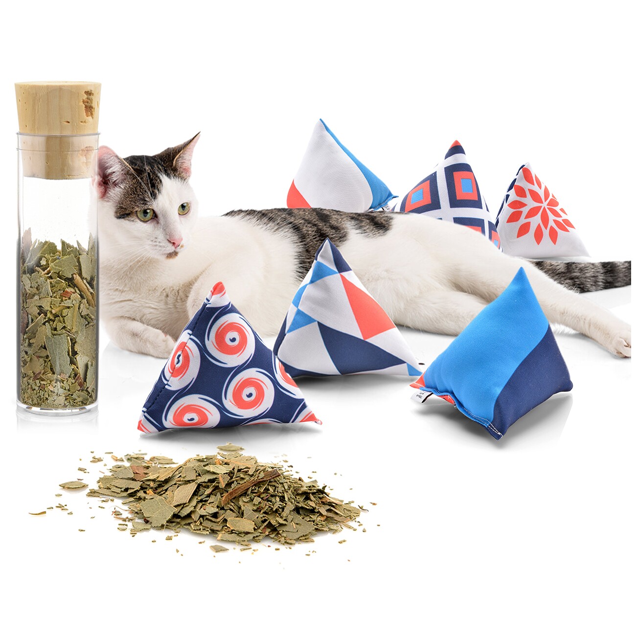 Canadian Cat Company Catnipspielzeug Catnip 6x Schmusepyramide Nordic