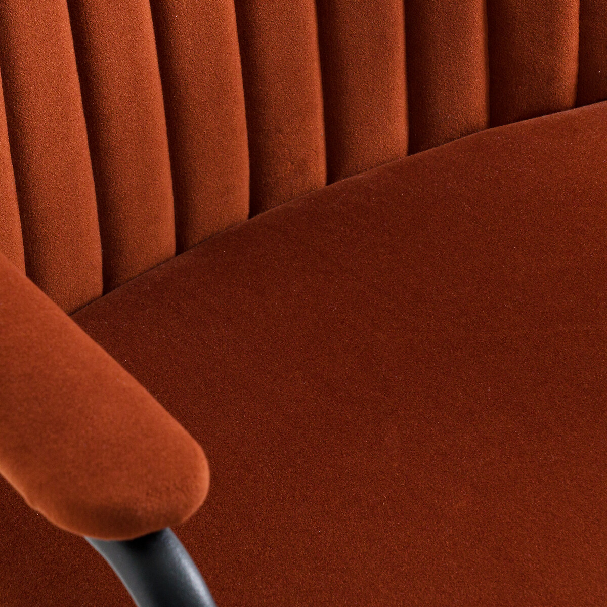 LA REDOUTE INTERIEURS<br>Poltrona vintage de veludo com braços, Ronara