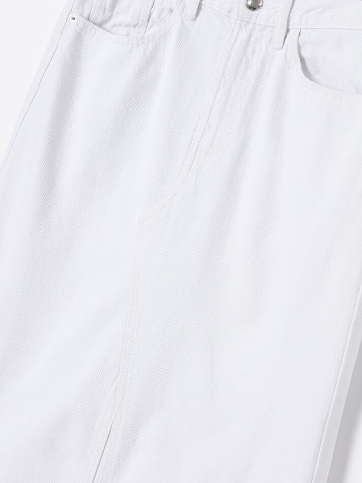 Saia jeans longa - Branca