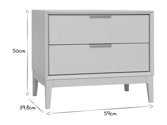 Table de chevet blanche mat et métal doré avec rangements L60 cm GIANA