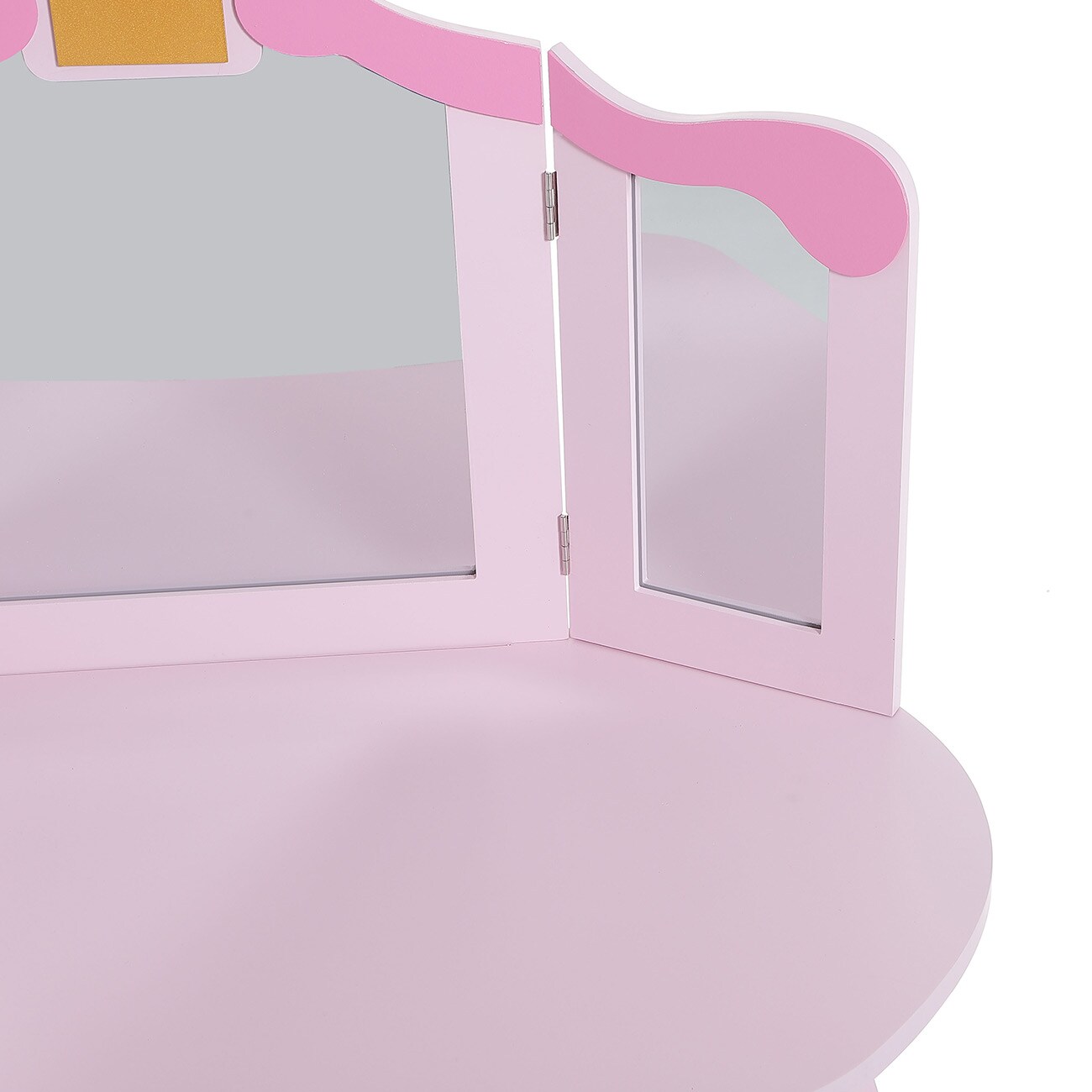 Baby Vivo Kinderschminktisch FIONA mit klappbaren Spiegeln und Hocker