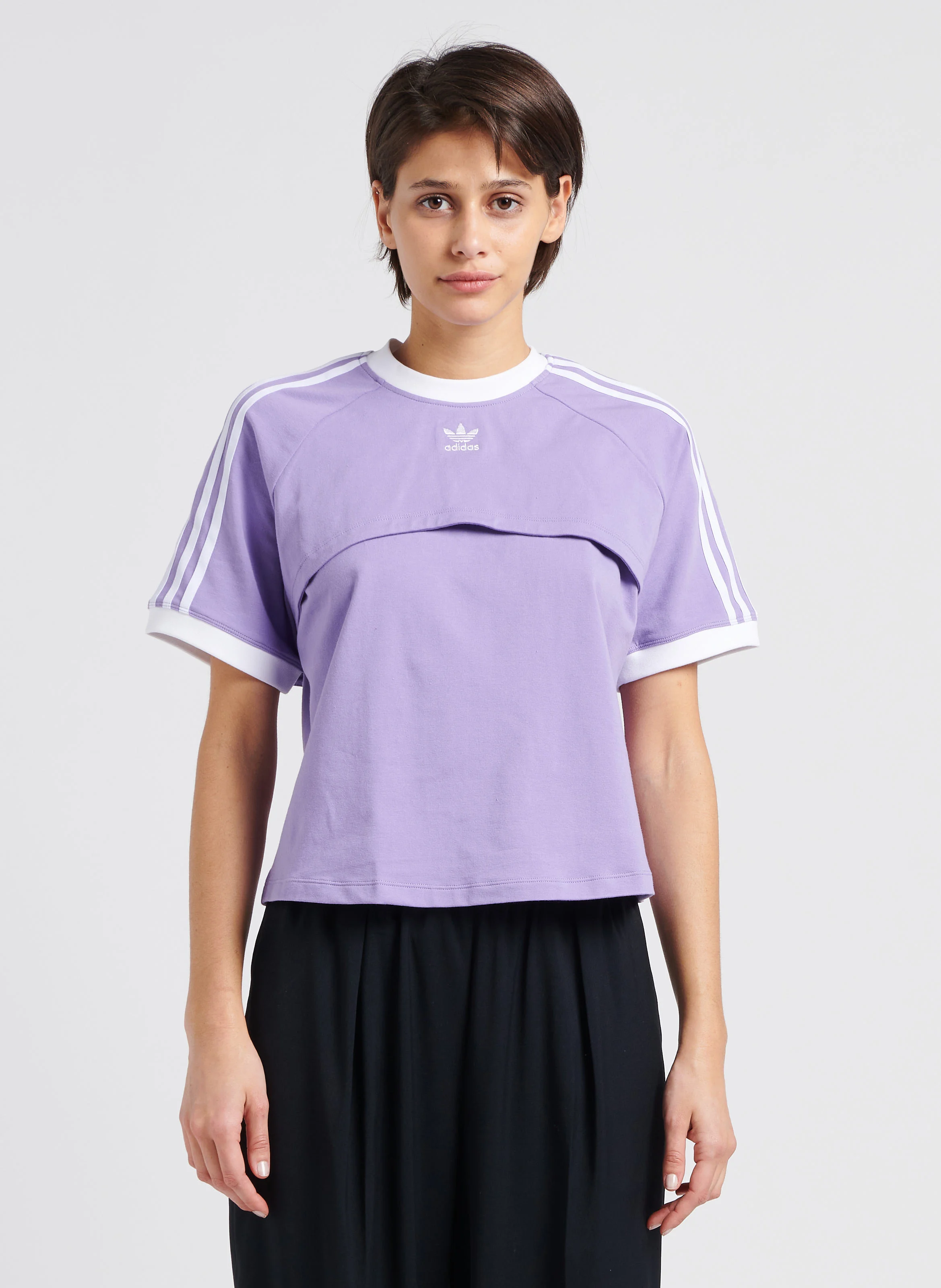 Tee shirt 2 en 1 en coton| Violet