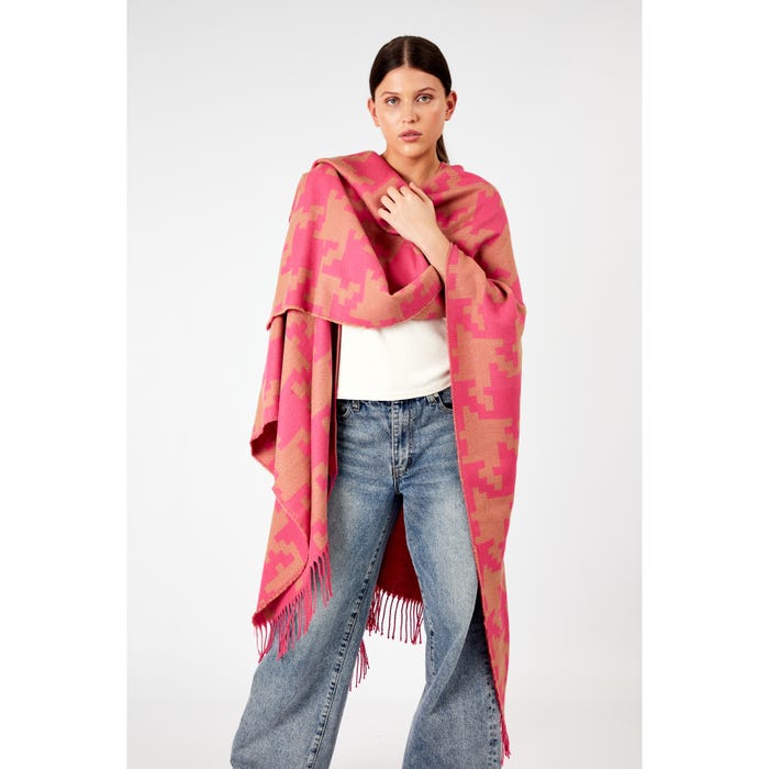Veritas-Poncho houndstooth