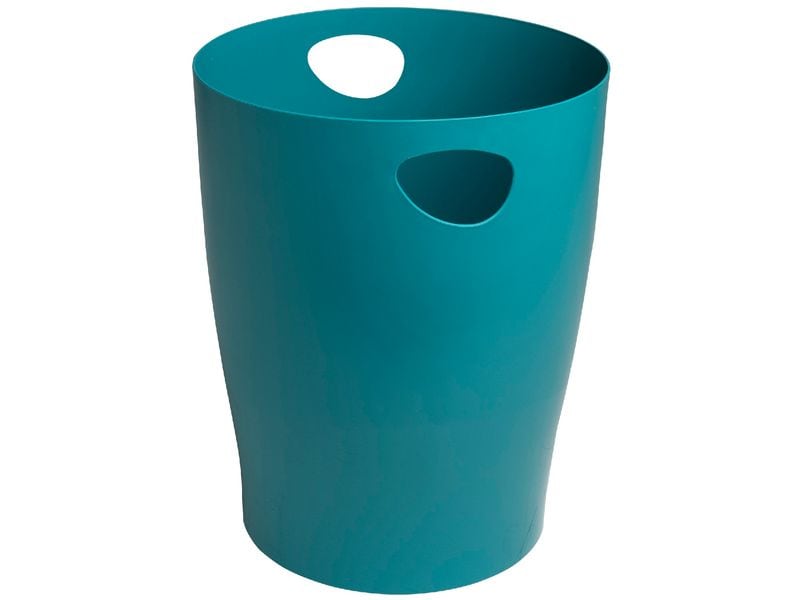 Exacompta Papierkorb Ecobin Skandi 15 L, Pazifikblau Abfalleimer