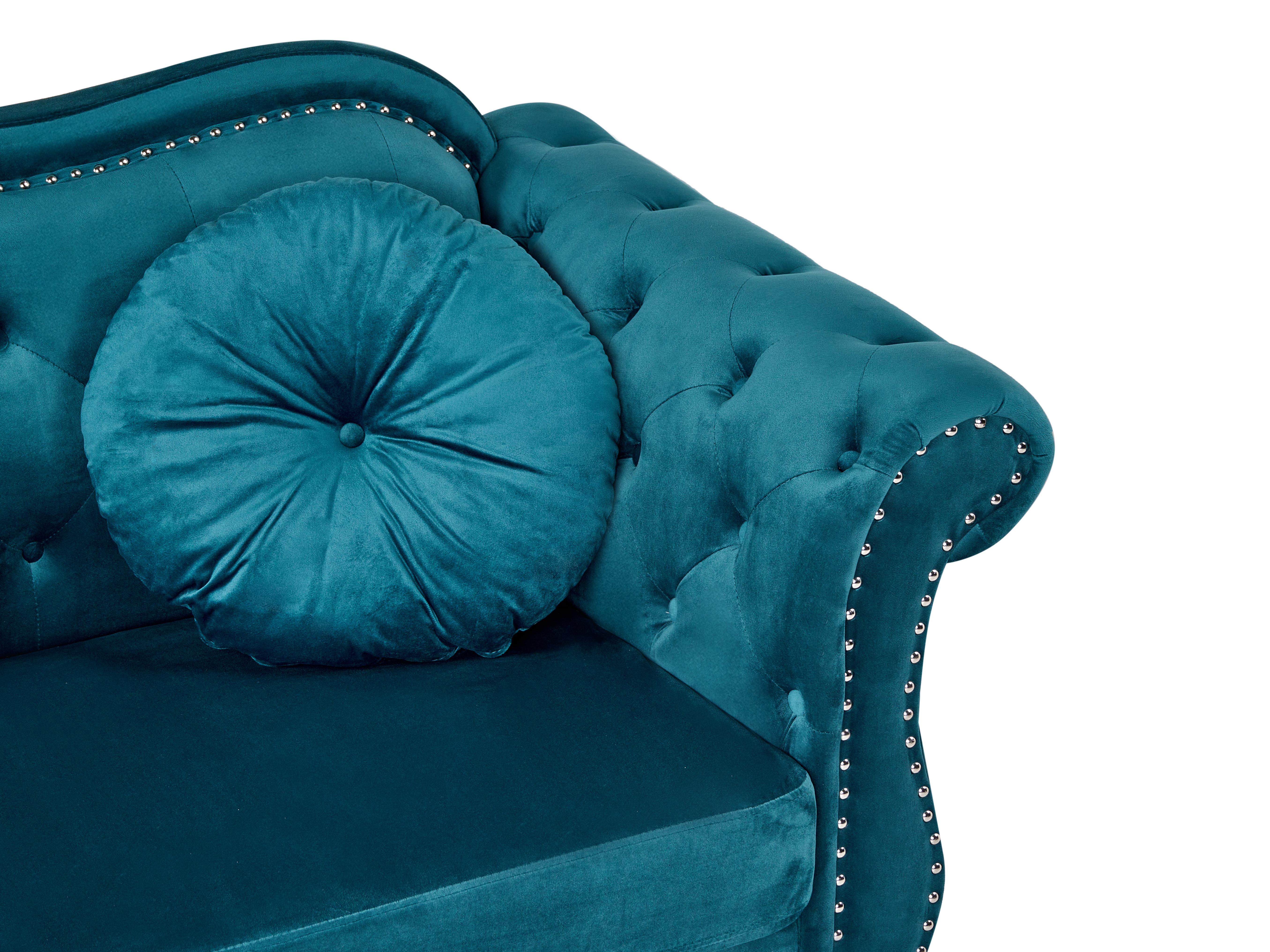 Bankenset 5-zits SKIEN Fluweel Groenblauw