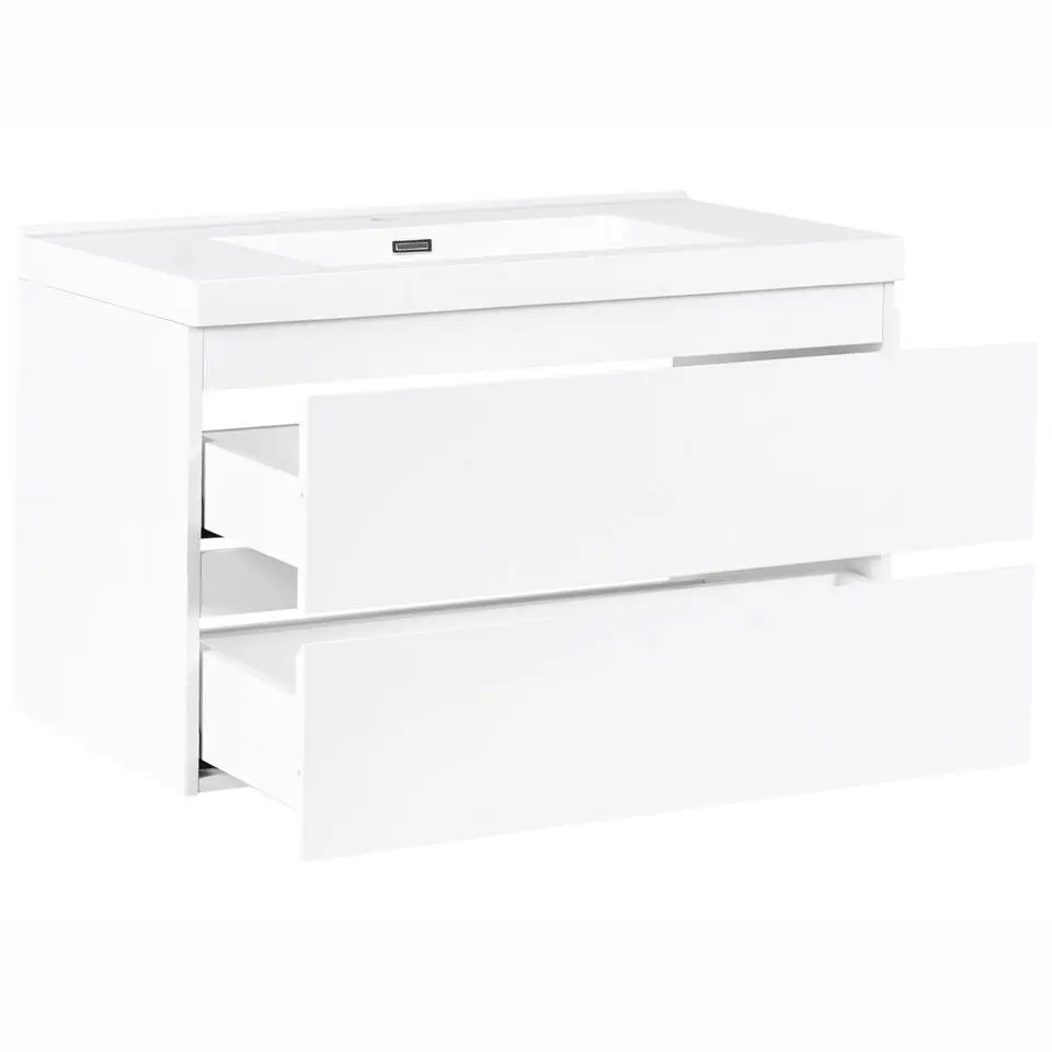 TOTA - Wandgemonteerd meubel met wasbak - Wit - MDF