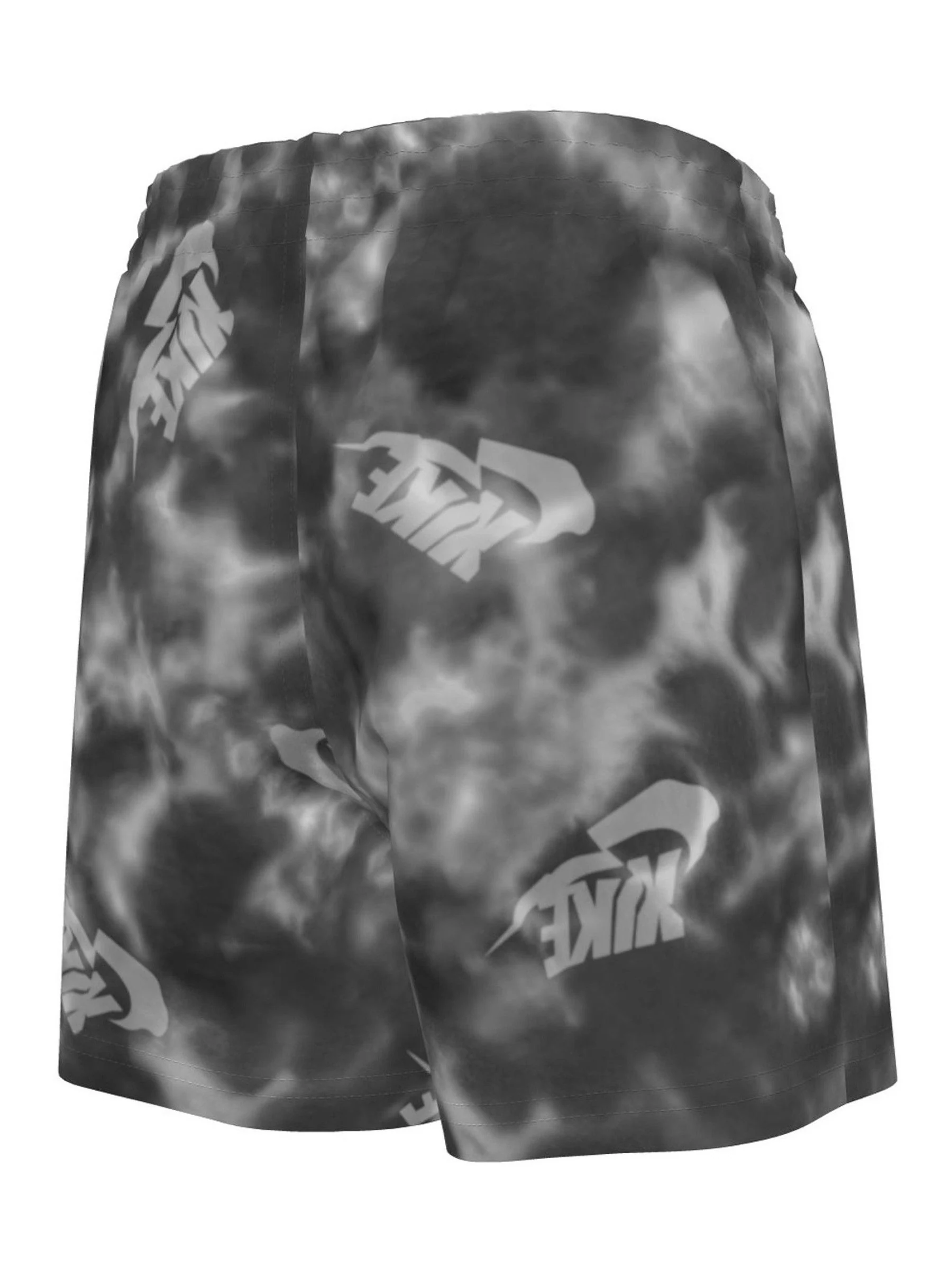 Grijs - Nike Volley zwembroek met waterverftekening van 4 inch