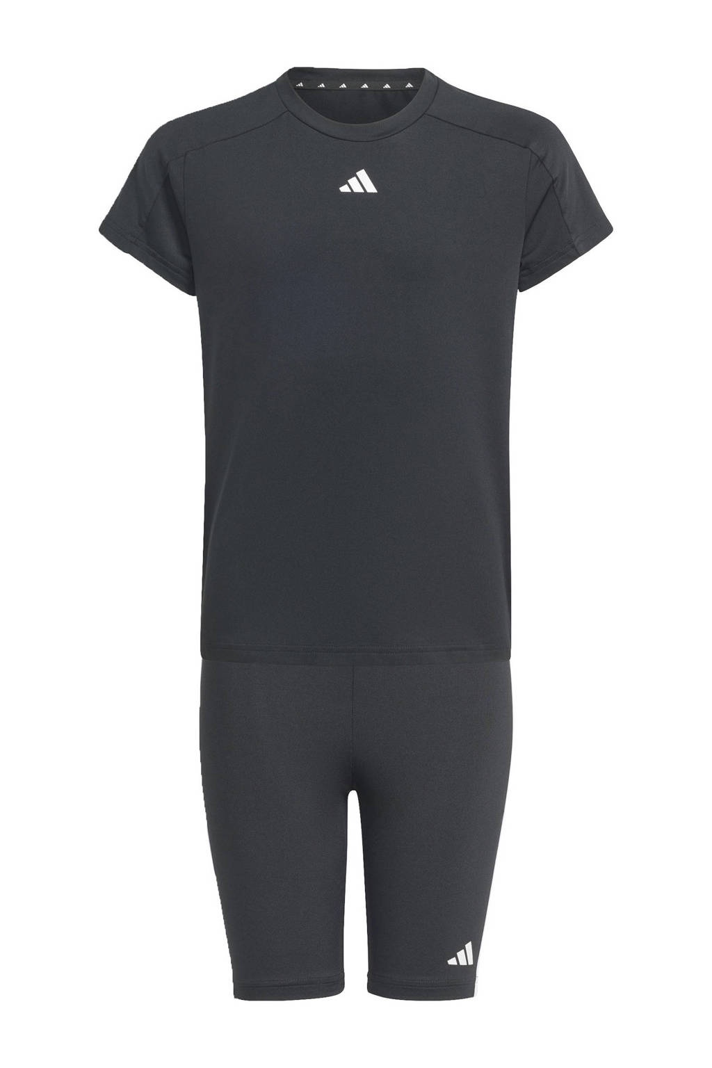 adidas Juniorsport T-shirt + short zwart/wit