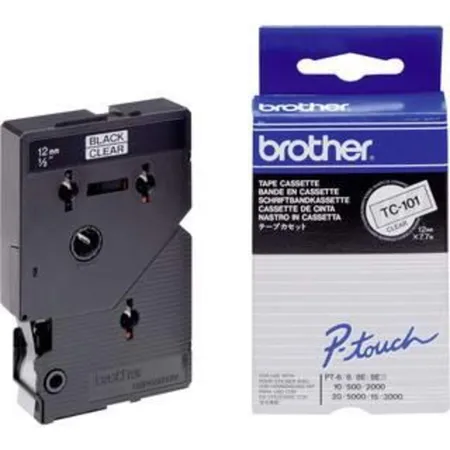 Brother Schriftband Transparent schwarz 12 mm 7.7 m