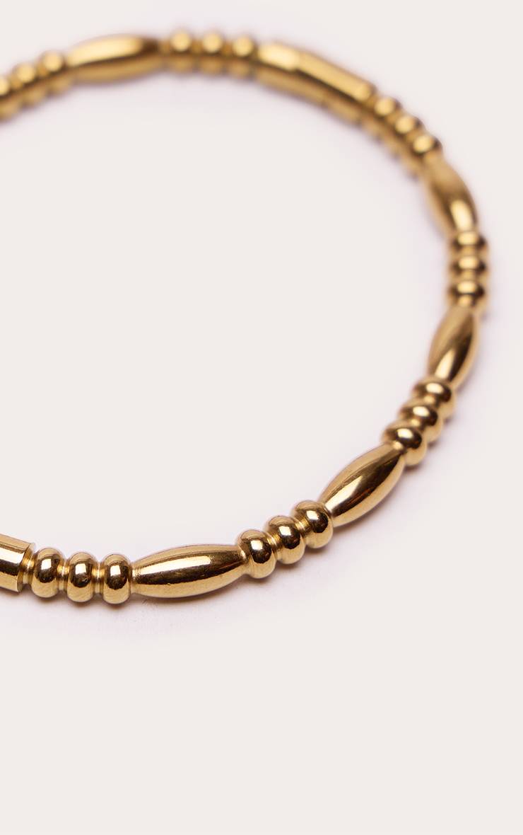 Doré Bracelet Jonc En Acier Inoxydable À Texture Bulles