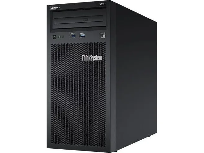 Lenovo ThinkSystem ST50 7Y48 - Server - tower 4U - envejs - 1 x Xeon E-2124G / op til 4.5 GHz - RAM 8 GB - HDD 2 x 1 TB - DVD-skriver - UHD Graphics P630 - Gigabit Ethernet - intet OS - skærm: ingen