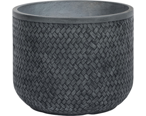 Bloempot Lafiora mandlook Fibreclay Ø 44 cm H 36 cm grijs