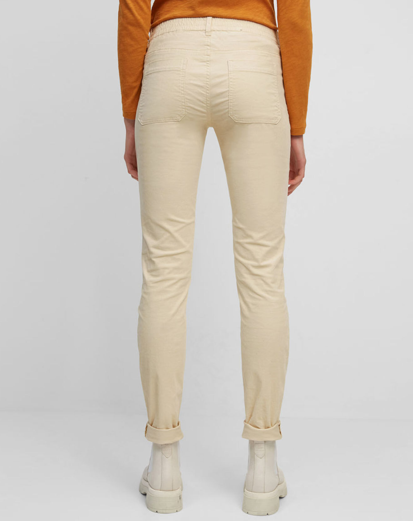 Marc O'Polo Pantalon Slim en Velours de coton bio  Mavas écru