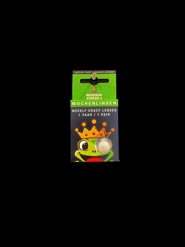 Partylinser hvite blind white fargede linser halloween kule crazy skumle