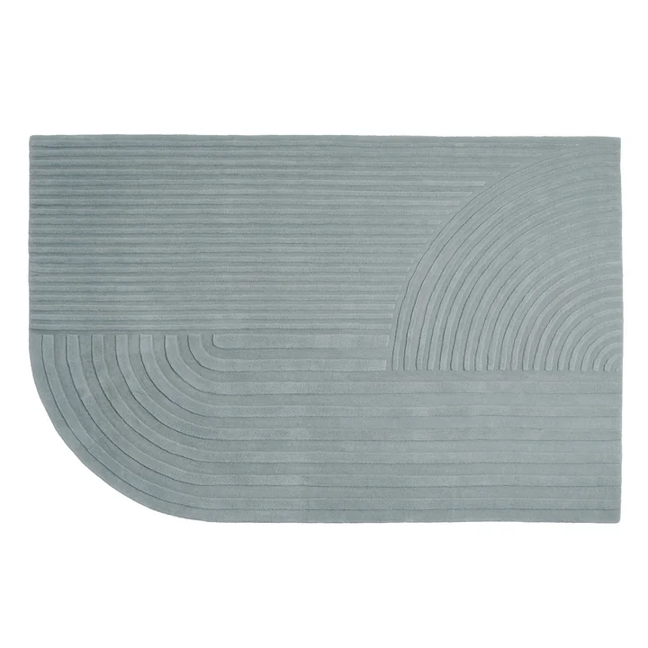 Muuto - Relevo Teppich, 200 x 300 cm, salbeigrün
