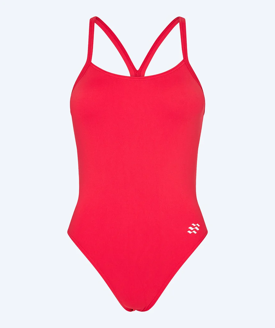 Watery badedragt til damer - Freestyler Solid - Cherry Red