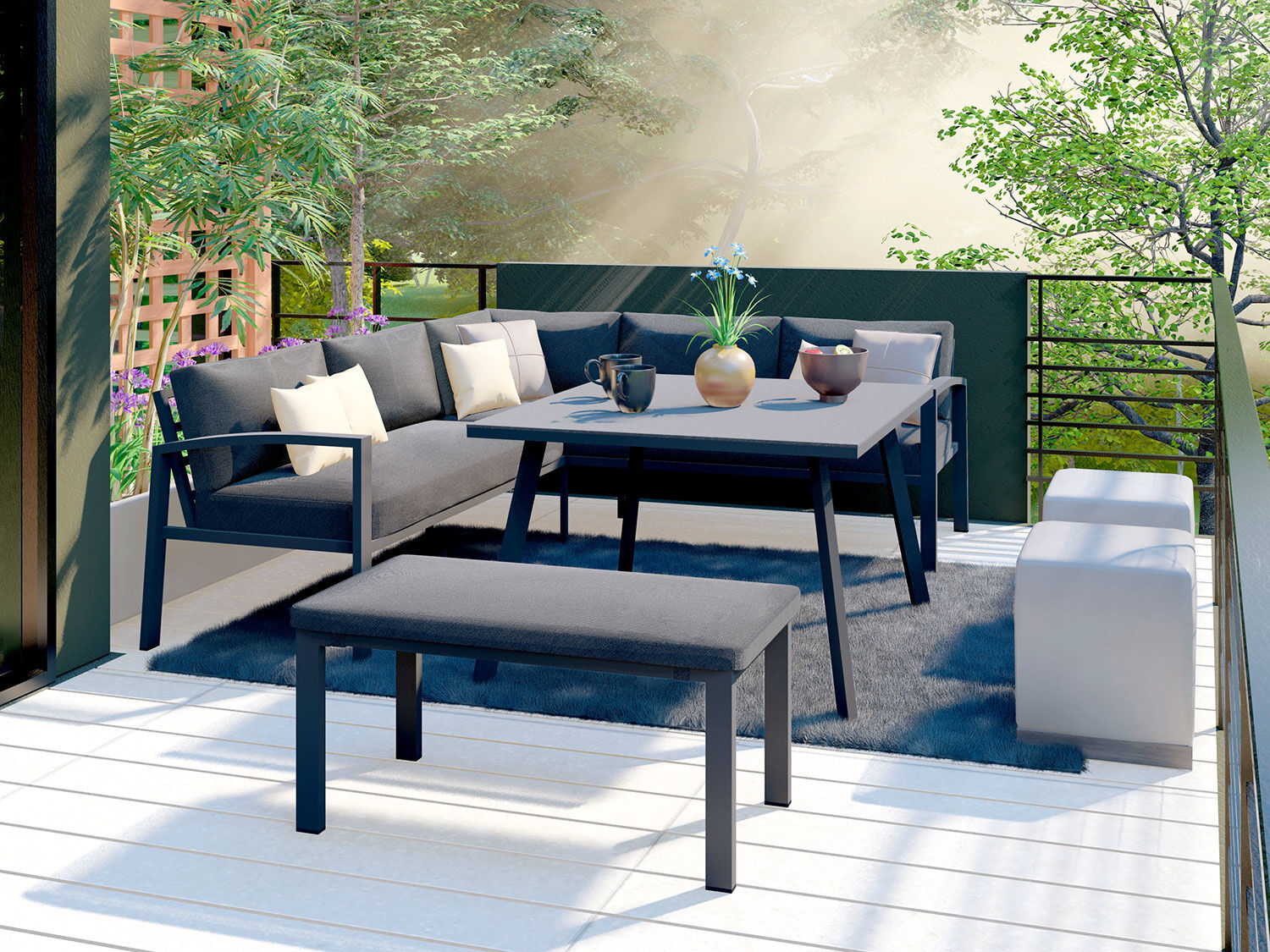 Lounge-Set Wellington 3-teilig