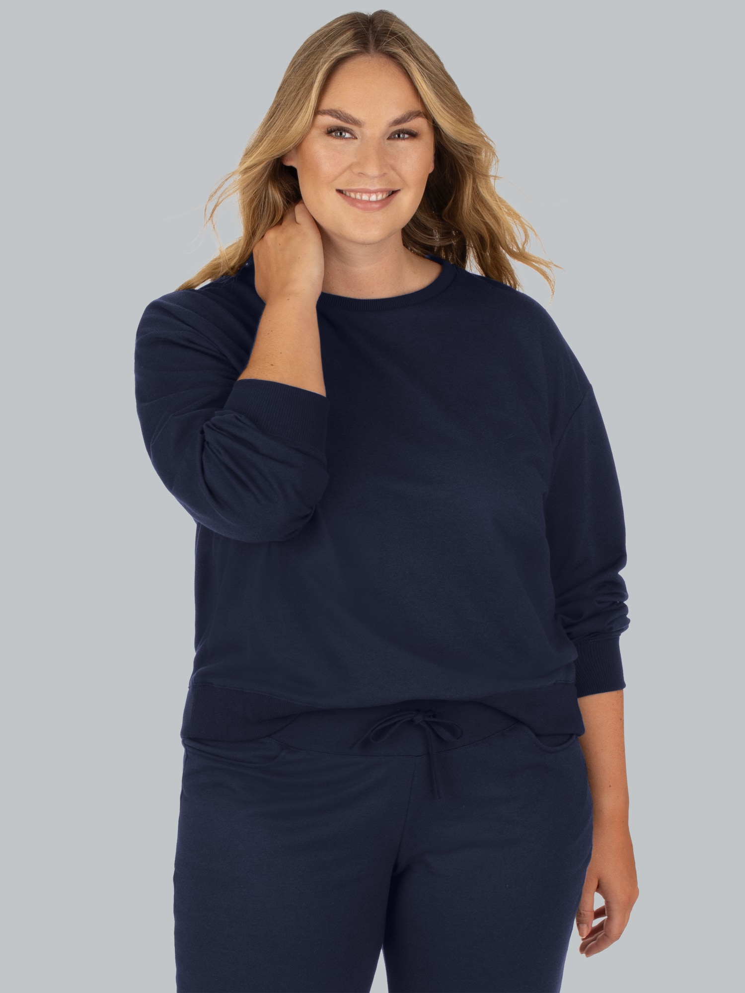 Dünnes Sweatshirt Navy
