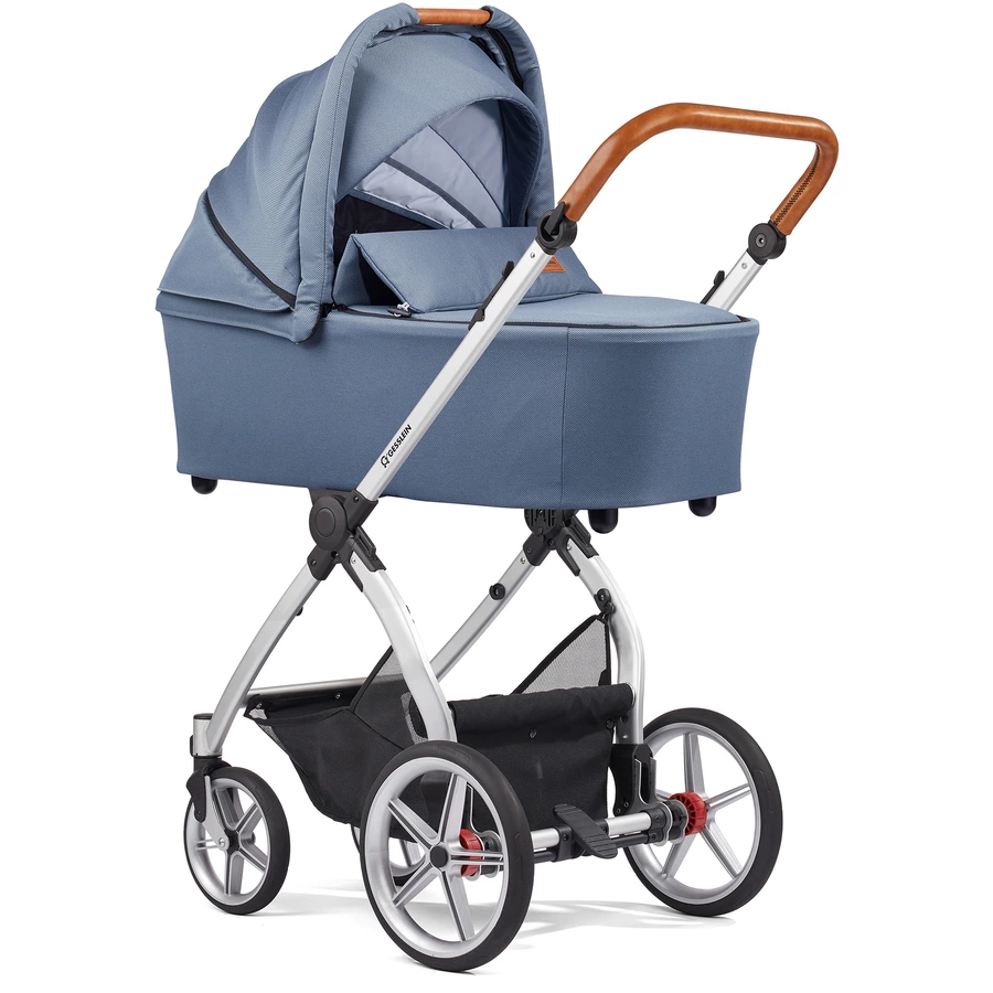 GESSLEIN Kombikinderwagen FX4 Life mit Handbremse, mittelblau  Palme