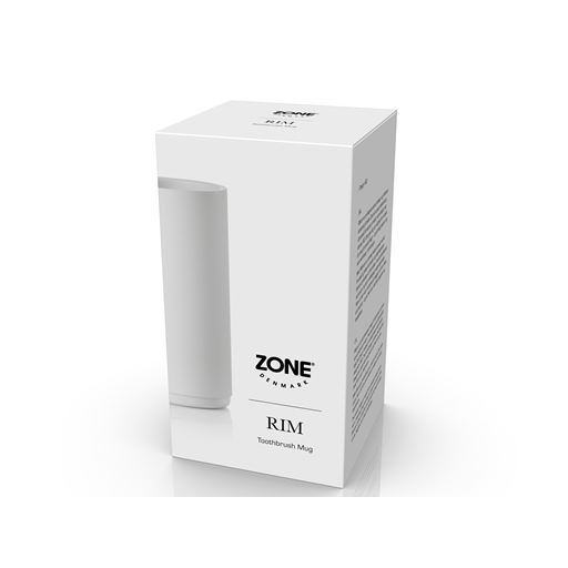 Zone Rim Tandbørstekrus, White