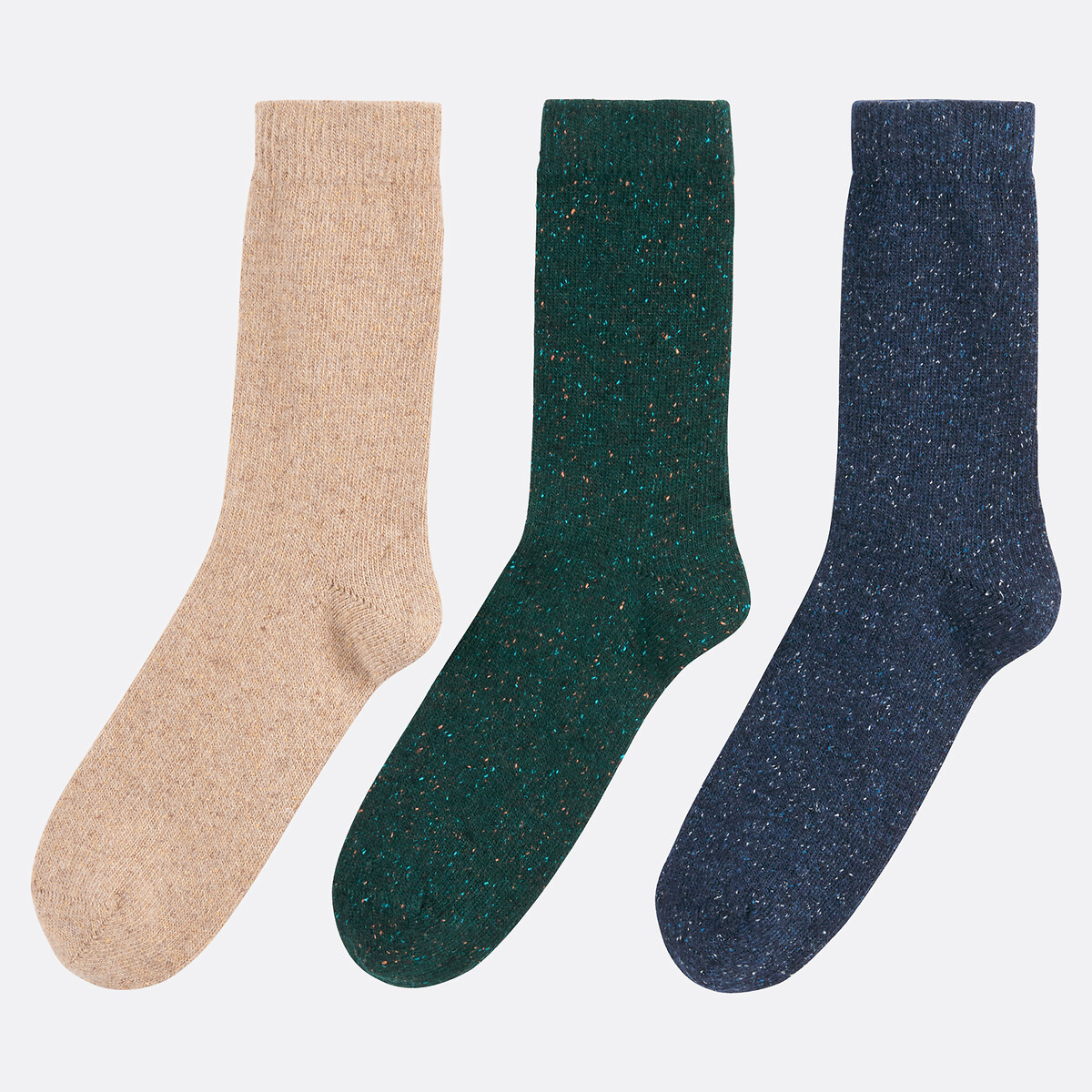 COLEÇÃO LA REDOUTE<br>Conjunto de 3 pares de meias fabricadas na Europa