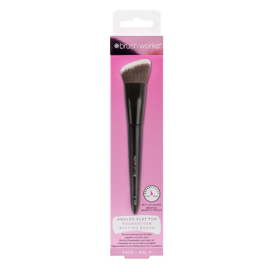 Brushworks No. 9 Angled Flat Top Foundation Buffing Brush