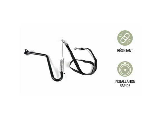Kit d'accroche vélo avec laisse pour chien - Noir - 48 cm