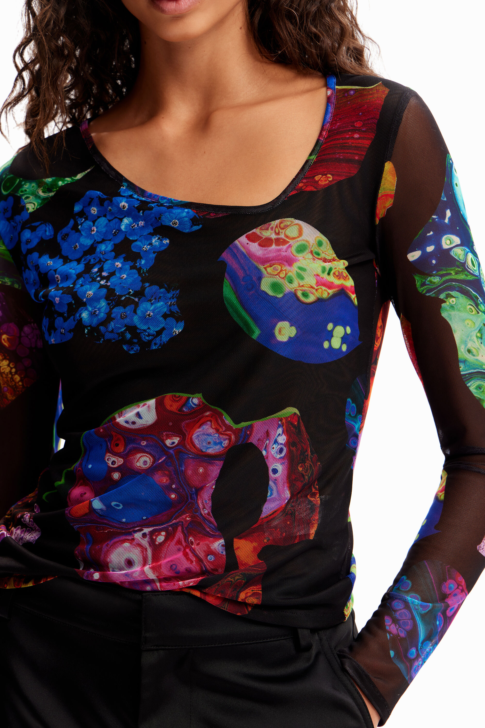 T-shirt tulle minéral M. Christian Lacroix