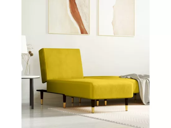 Prolenta Premium - Chaise longue jaune velours