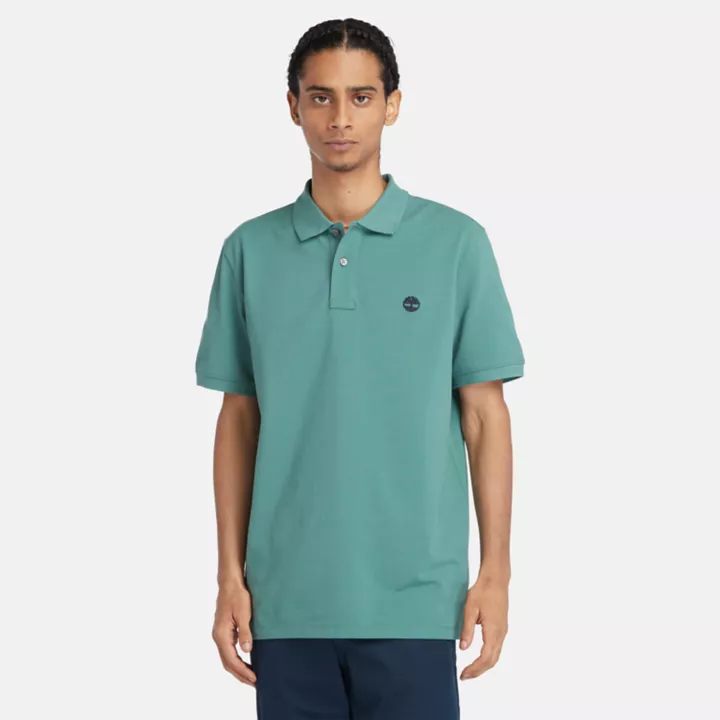 Polo Millers River en piqué pour homme bleu sarcelle