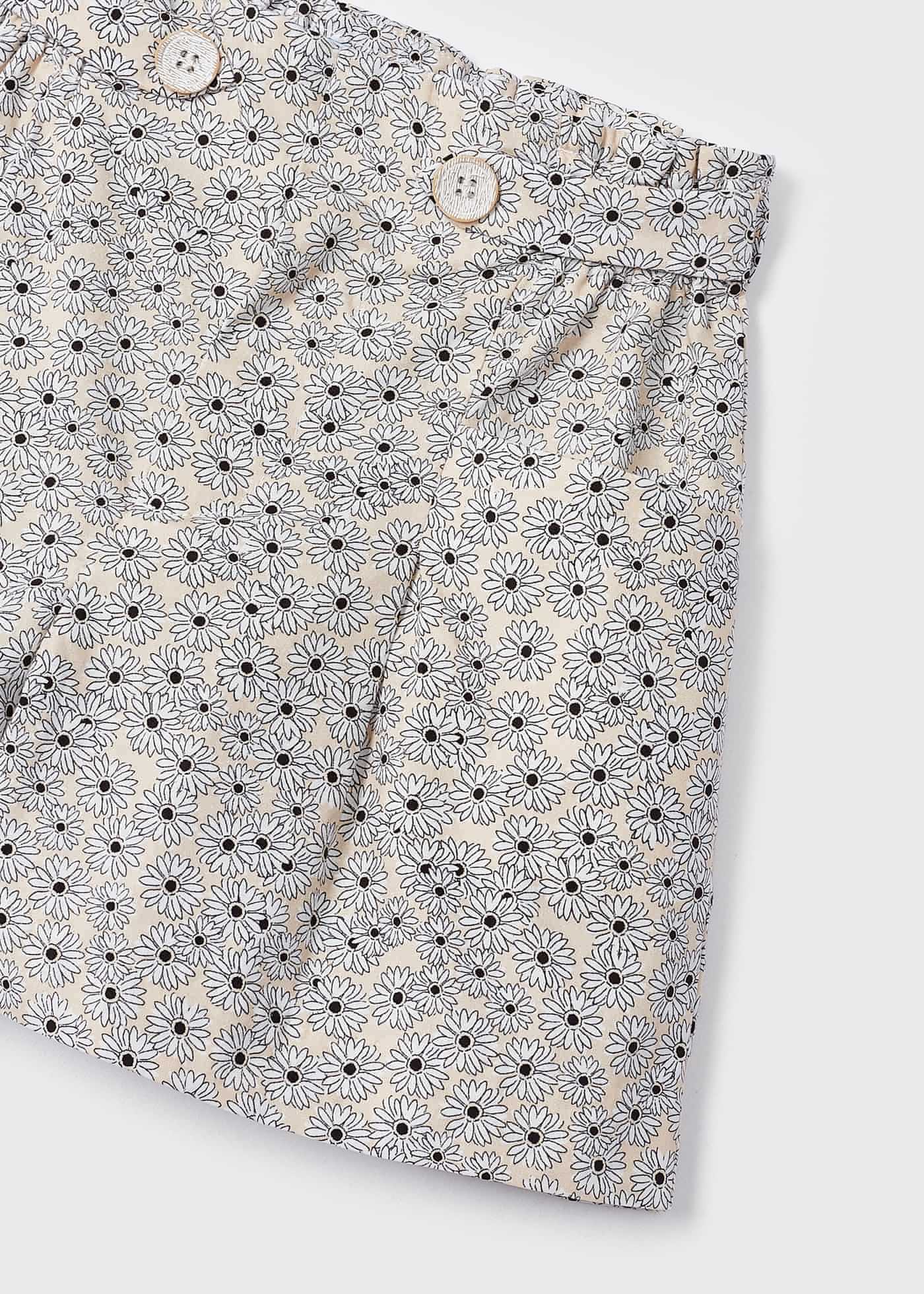 Calções estampados em algodão sustentável para meninas