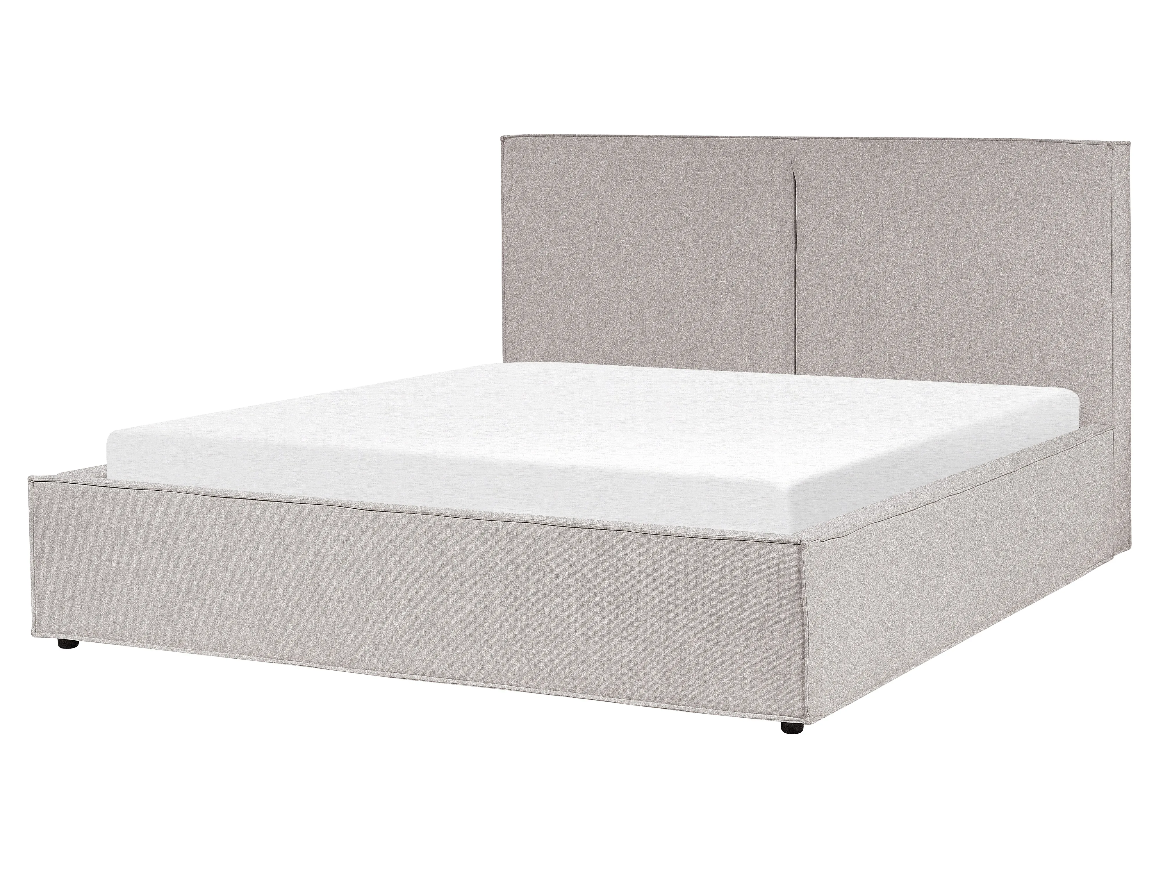 Bed met opbergruimte Stof MOISSAC 160 x 200 cm Lichtgrijs