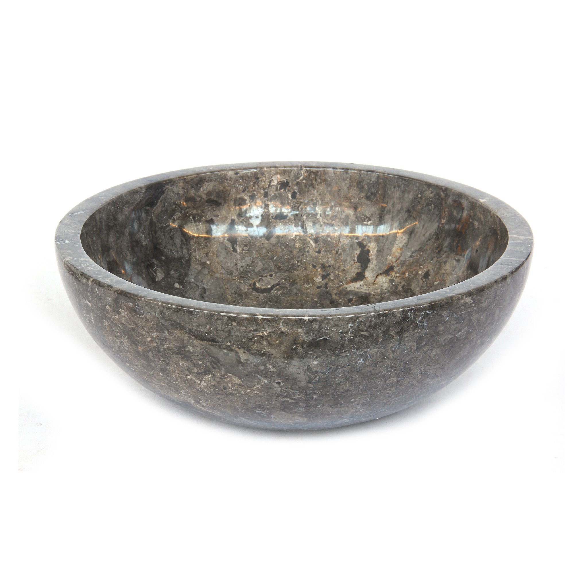 Marmorwaschbecken, grau, Ø 40 cm, H 15 cm von fischer's lagerhaus